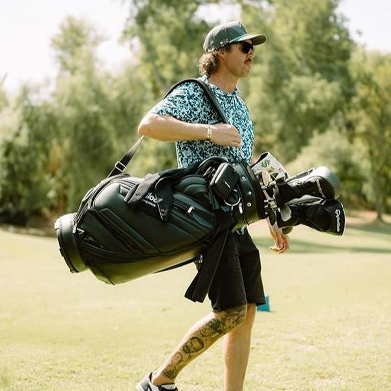 BRIMZ Golf Performance Hat - Breathable Sweat & Water Resistant Golfing Snapback Cap with Tee Holder & Magnetic Ball Marker (Heather Gray - Brimz)