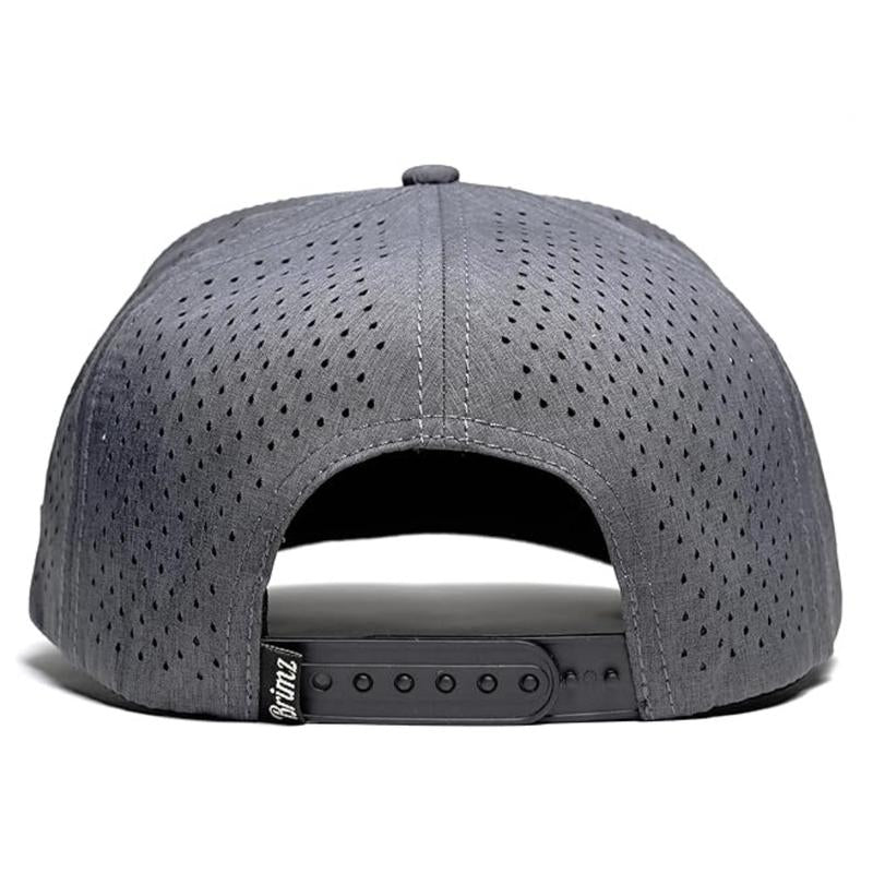 BRIMZ Golf Performance Hat - Breathable Sweat & Water Resistant Golfing Snapback Cap with Tee Holder & Magnetic Ball Marker (Heather Gray - Brimz)